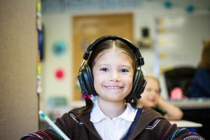 Educational listening centers for preschool literacy skills